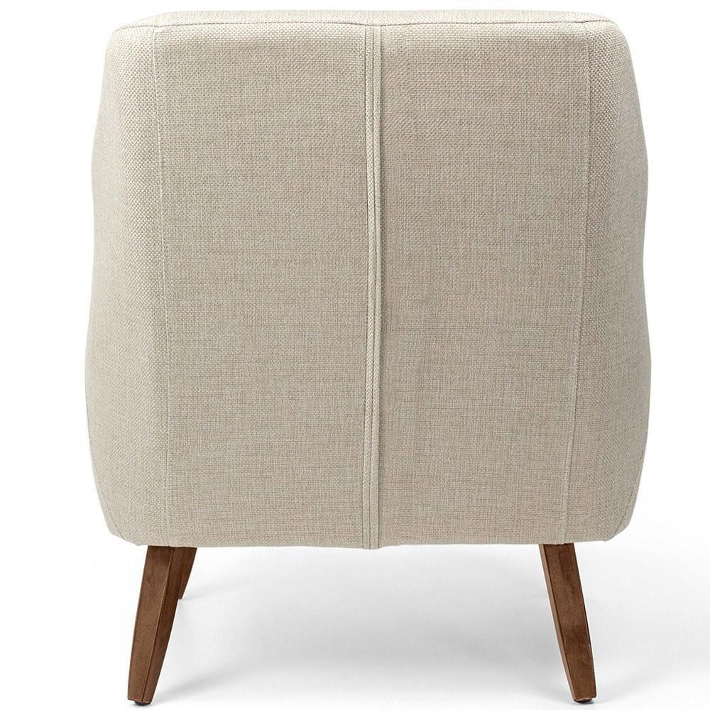 Kit 02 Poltronas Com Pés Em Madeira Paloma Linho Bege C-466 - 2