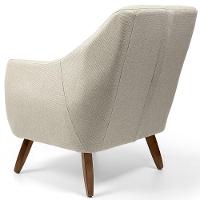 Kit 02 Poltronas Com Pés Em Madeira Paloma Linho Bege C-466 - 3