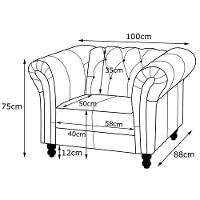 Kit 02 Poltronas Decorativa Bérgamo Couro Fendi - 3
