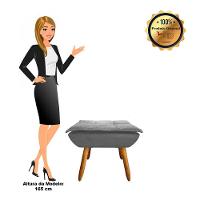 Kit 01 Poltrona Opala Com 01 Puff Opala Suede Grafite - 10