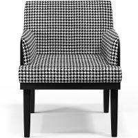 Kit 02 Poltronas Base Preto Suede Pied Poule Preto - 6