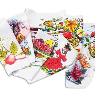 Pano De Prato Estampado Tradicional 03 Unds Branco