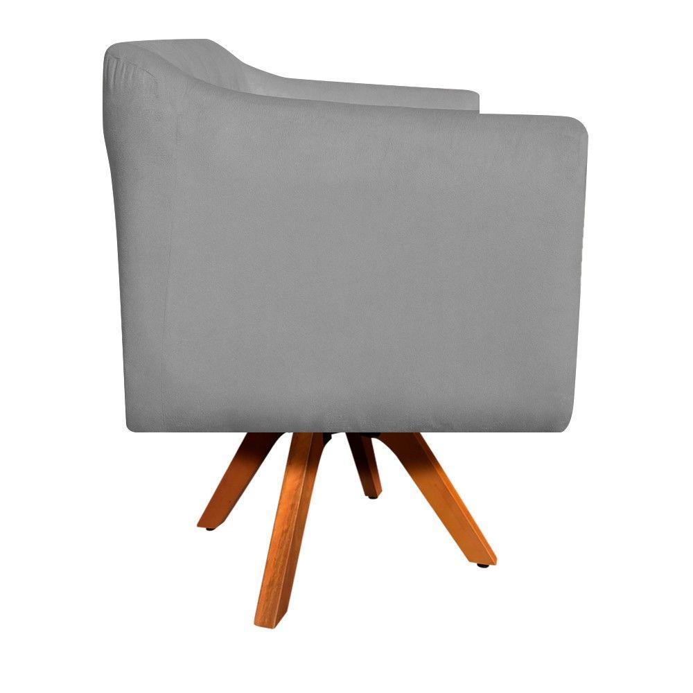 Kit 02 Poltronas Giratória Julia Grafite - 2