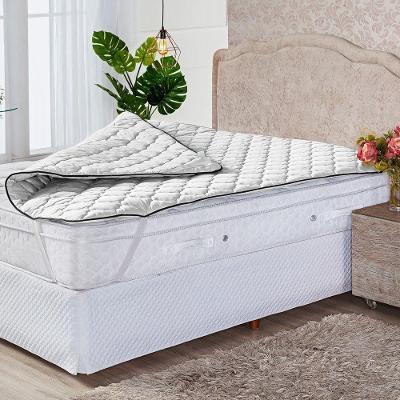 Protetor Pillow Top Branco Casal Padrão Super Volumoso 300 Gramas/M² - Tecido Microfibra