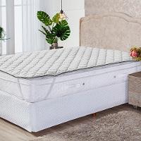 Protetor Pillow Top Branco Casal Padrão Super Volumoso 300 Gramas/M² - Tecido Microfibra - 7