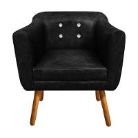 Kit 02 Poltronas Julia Corano Preto Strass - 2