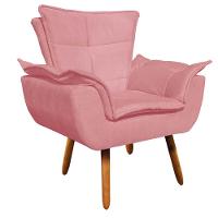 Kit 02 Poltronas Opala Com 01 Puff Opala Suede Rose - 6