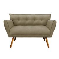 Kit 1 Namoradeira e 1 Poltrona Anitta Suede Marrom Rato - 2