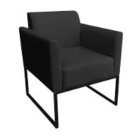 Kit 1 Namoradeira e 1 Poltrona Marisa Suede Preto - Drossi - 2