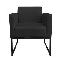 Kit 1 Namoradeira e 1 Poltrona Marisa Suede Preto - Drossi - 3