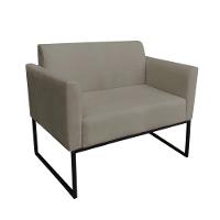 Kit 1 Namoradeira E 1 Poltrona Marisa Suede Marrom Rato - 7