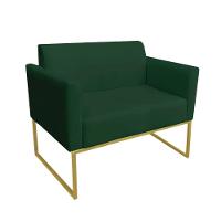 Kit 1 Namoradeira e 1 Poltrona Marisa Suede Verde - Drossi