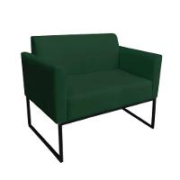 Kit 1 Namoradeira e 1 Poltrona Marisa Suede Verde - Drossi