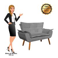 Kit 1 Namoradeira e 1 Poltrona Giratória Opala Suede Grafite - 7