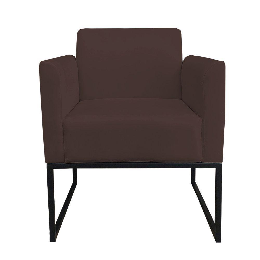 Kit 1 Namoradeira E 1 Poltrona Marisa Suede Marrom - 3