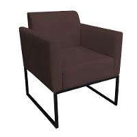 Kit 1 Namoradeira E 1 Poltrona Marisa Suede Marrom - 2