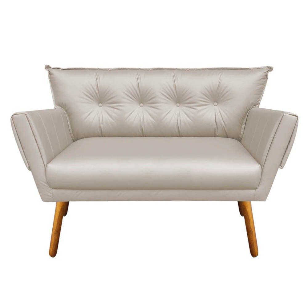 Kit 1 Namoradeira e 2 Poltronas Anitta Corino Bege - Drossi - 4