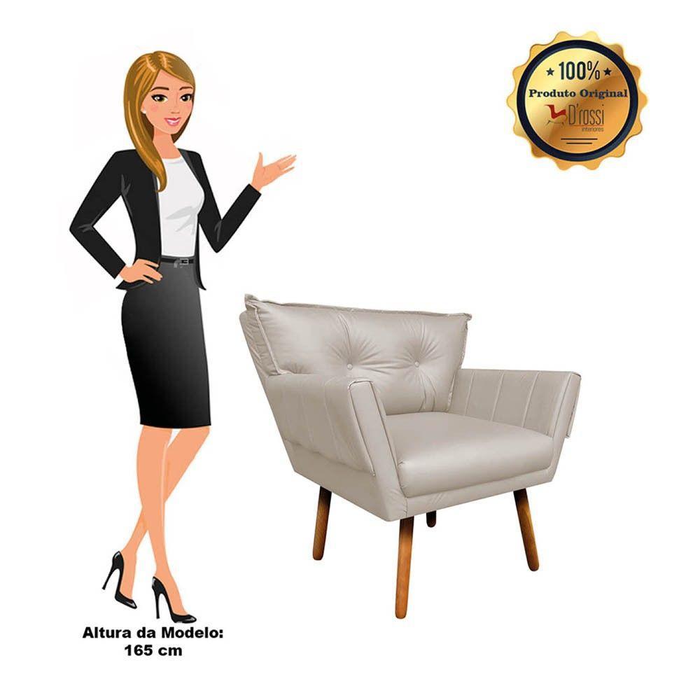 Kit 1 Namoradeira e 2 Poltronas Anitta Corino Bege - Drossi - 6