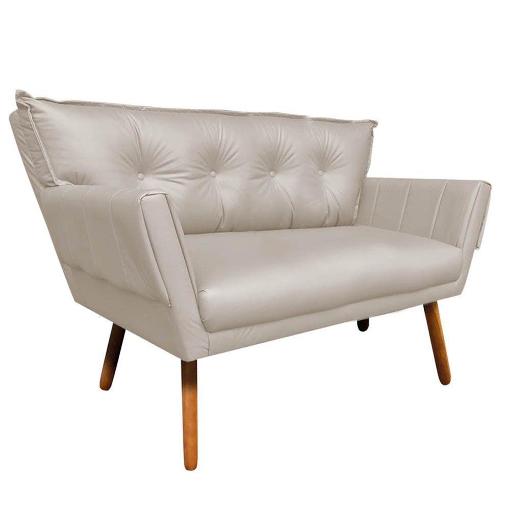 Kit 1 Namoradeira e 2 Poltronas Anitta Corino Bege - Drossi - 8