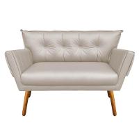 Kit 1 Namoradeira e 2 Poltronas Anitta Corino Bege - Drossi