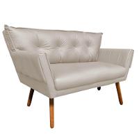 Kit 1 Namoradeira e 2 Poltronas Anitta Corino Bege - Drossi - 9