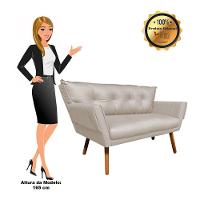 Kit 1 Namoradeira e 2 Poltronas Anitta Corino Bege - Drossi - 10