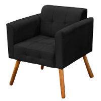 Kit 1 Namoradeira e 2 Poltronas Elisa Suede Preto - Drossi - 7