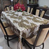 Toalha De Mesa Térmica Impermeável 1,50M X 4,00M Para Mesa 10 A 12 Cadeiras - Folhagem - 1