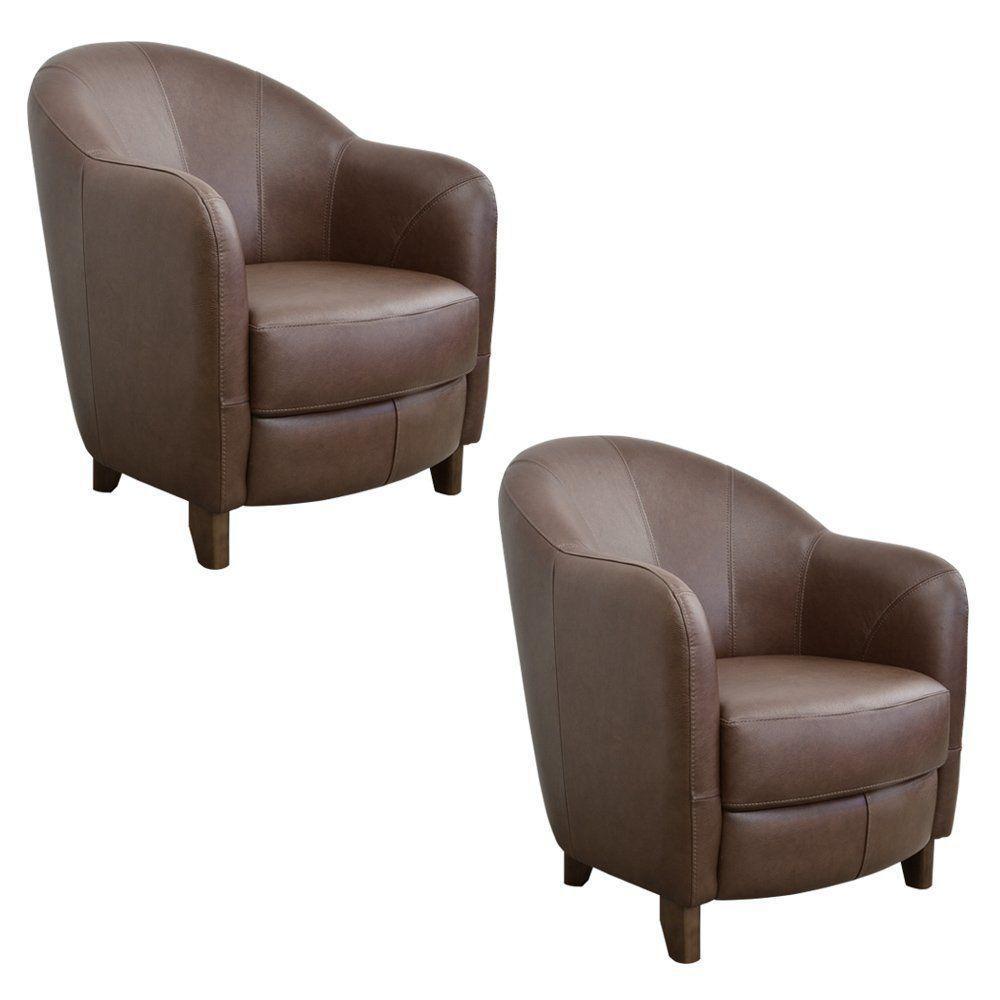 Kit 2 Poltronas Kairós com Pés Madeira Couro Caramelo - 1