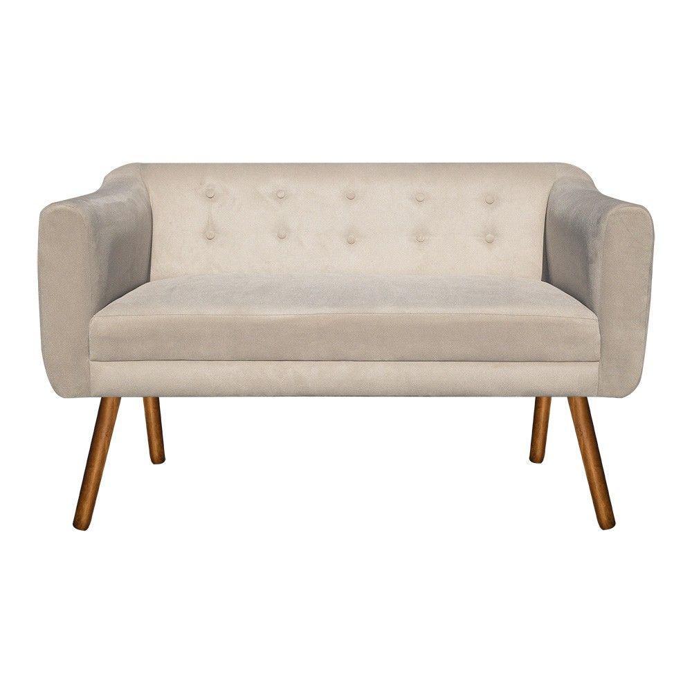 Kit Namoradeira 2 Lugares E 2 Poltronas Julia Bege - 3