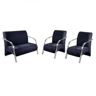 Kit Poltronas Vênus Escritório Suede Azul