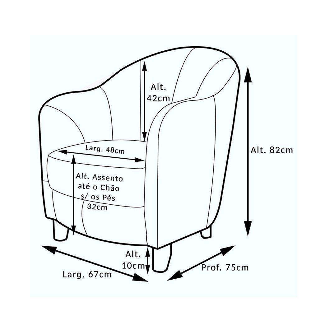 Poltrona Kairós com Pés Madeira Couro Chocolate - 2