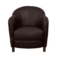 Poltrona Kairós com Pés Madeira Couro Chocolate - 3