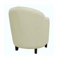 Poltrona Kairós com Pés Madeira Couro Off White - 5