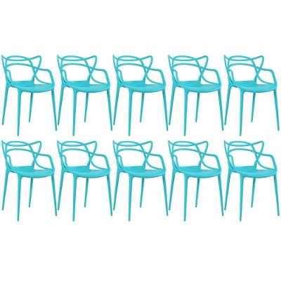 Kit - 10 X Cadeiras Masters Allegra - Azul Tiffany