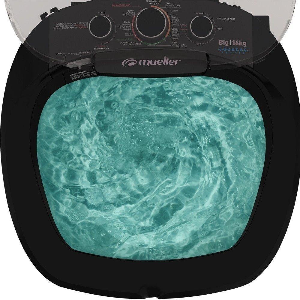 Lavadora Semiautomática Big Com Aquatec 16kg Preta 220v - 8