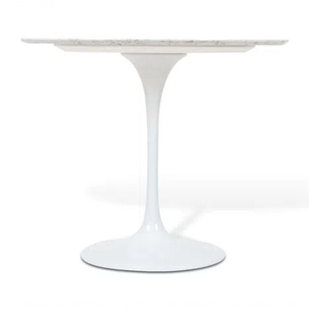 Mesa de Jantar Tulipa Saarinen Redonda 120cm Mármore Carrara  - 3