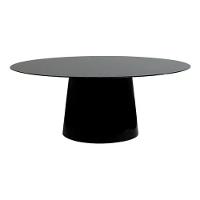 Mesa De Jantar Cone Oval 137X90 Cm Laqueada Preto - 1
