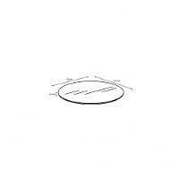 Tampo Em Mdf Redondo 110cm - Freijó Marrom - 3