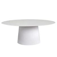 Mesa De Jantar Cone Oval 120X80 Cm Laqueada Branco - 1