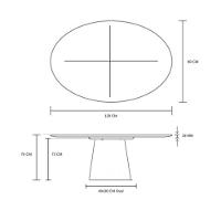 Mesa De Jantar Cone Oval 120X80 Cm Laqueada Branco - 3