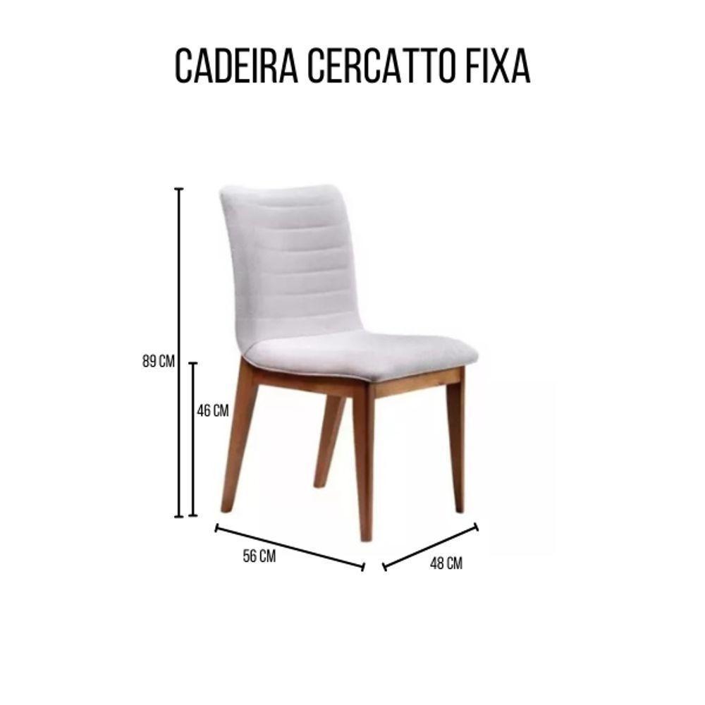 Cadeira De Jantar Cercatto Revestida Em Tecido Linho Cinza Claro Cor Cinza Claro - 2