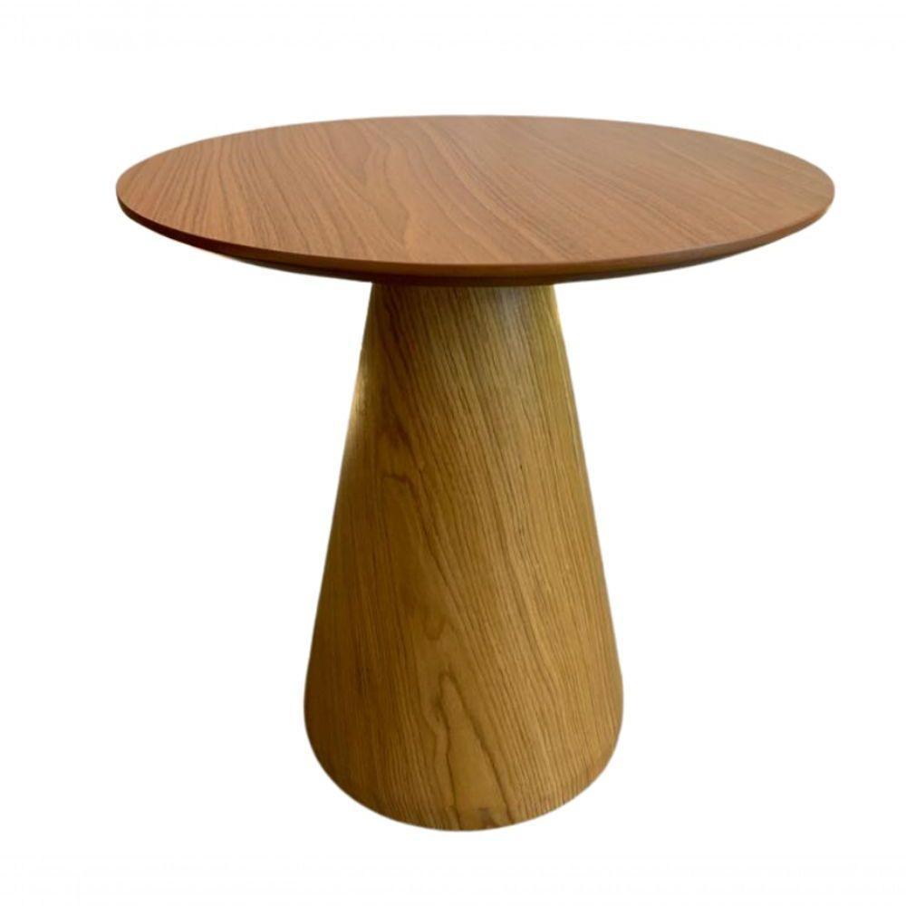 Mesa Cone Lateral Laminada Tampo 41Cm Marrom - 1