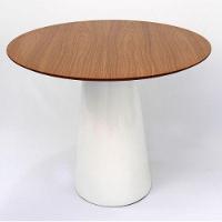 Mesa De Jantar Cone 80 Cm Freijó Branco - 1