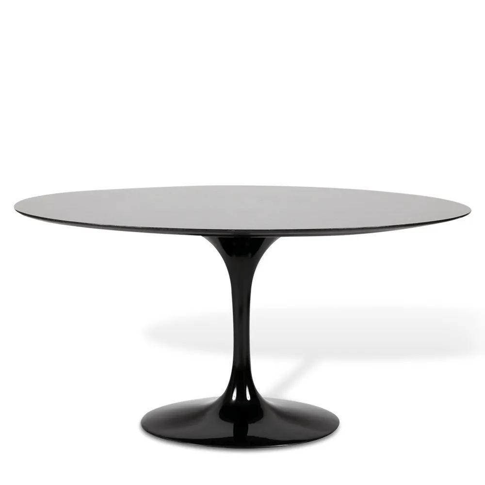 Mesa De Jantar Saarinen Oval 198X122 Cm Laqueada Preto - 1