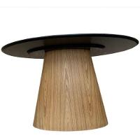 Mesa de Jantar Cone Oval 137x90cm Base Laminada Preto - 2