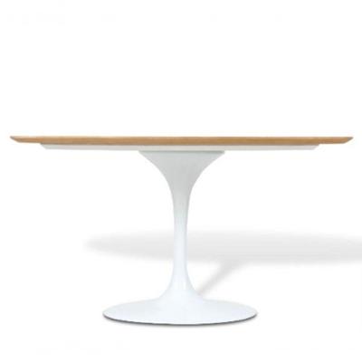 Mesa De Jantar Tulipa Oval 200X130cm Tampo Freijó Branco