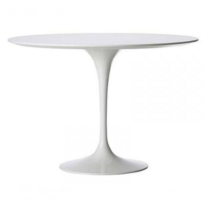 Mesa De Jantar Tulipa Redonda 60cm Tampo Laqueado Branco