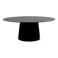 Mesa De Jantar Cone Oval 180x100 Cm Laqueada Cor Preto - 2