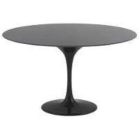 Mesa De Jantar Tulipa Redonda 150cm - Laqueada Preto - 1